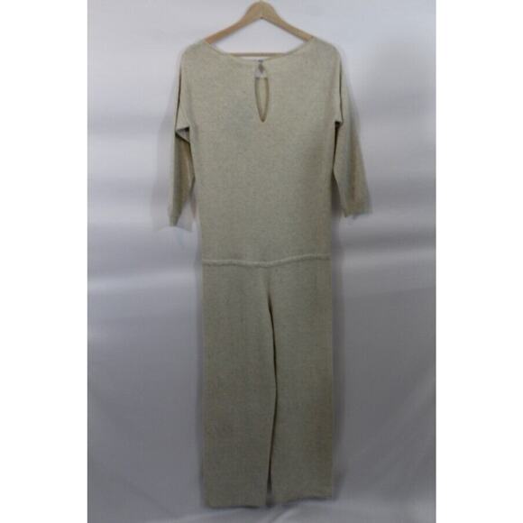 MALO Sz S Small Oatmeal 100% Cashmere Sweater Knit Tuta Jumpsuit NWT - Picture 13 of 14